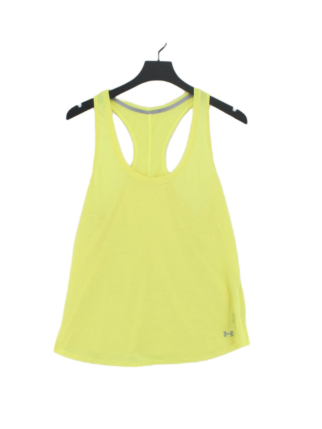 Under Armour Women's T-Shirt L Yellow 100% Other