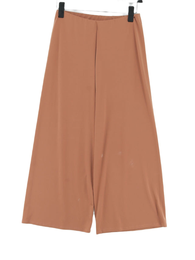 Zara Women's Leggings S Brown Polyester with Elastane