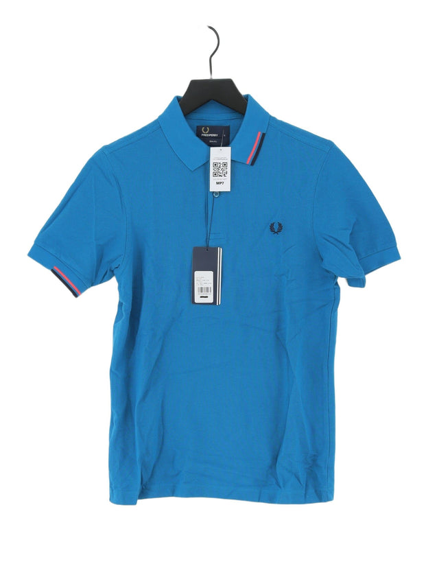 Fred Perry Men's Polo S Blue 100% Cotton