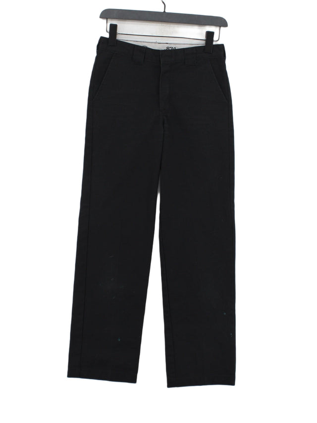 Dickies Women's Trousers W 26 in Black Polyester with Cotton