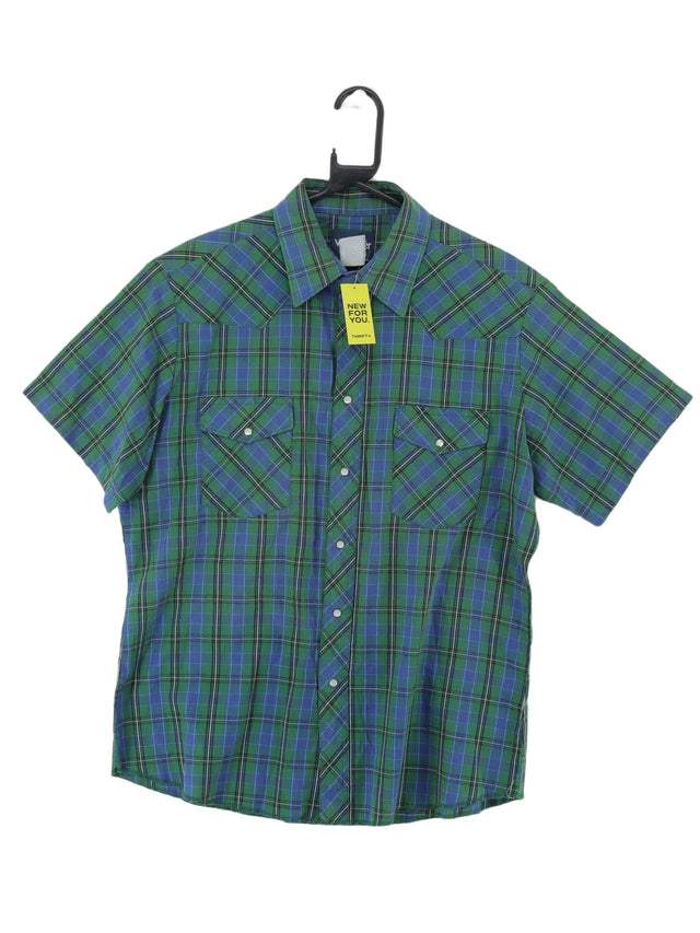 Vintage Wrangler Men's Shirt Chest: 48 in Green 100% Other