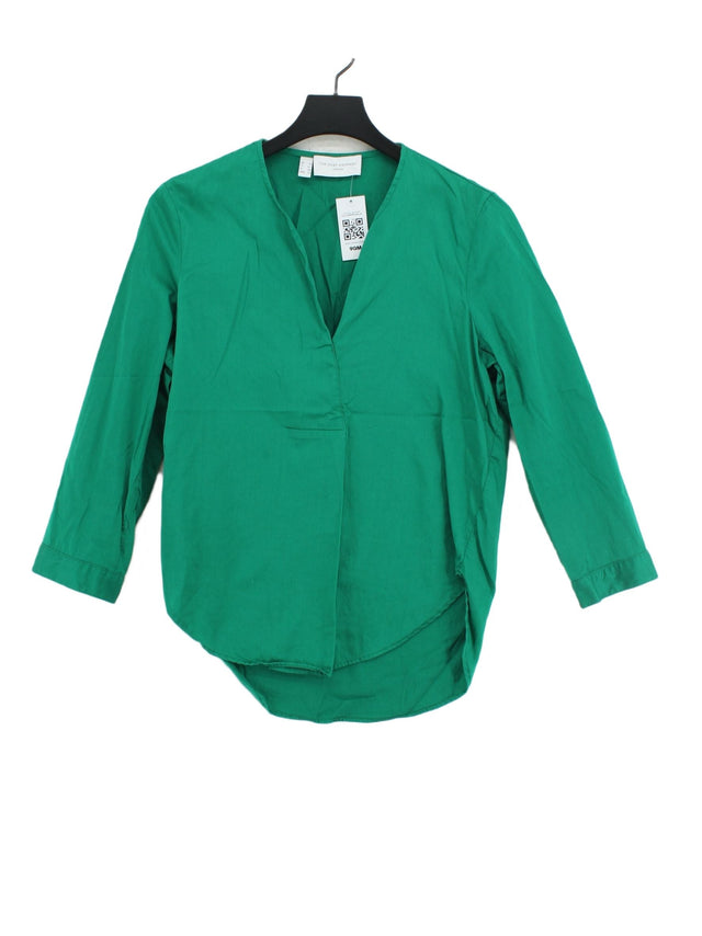 The Shirt Company Women's Blouse UK 12 Green 100% Cotton