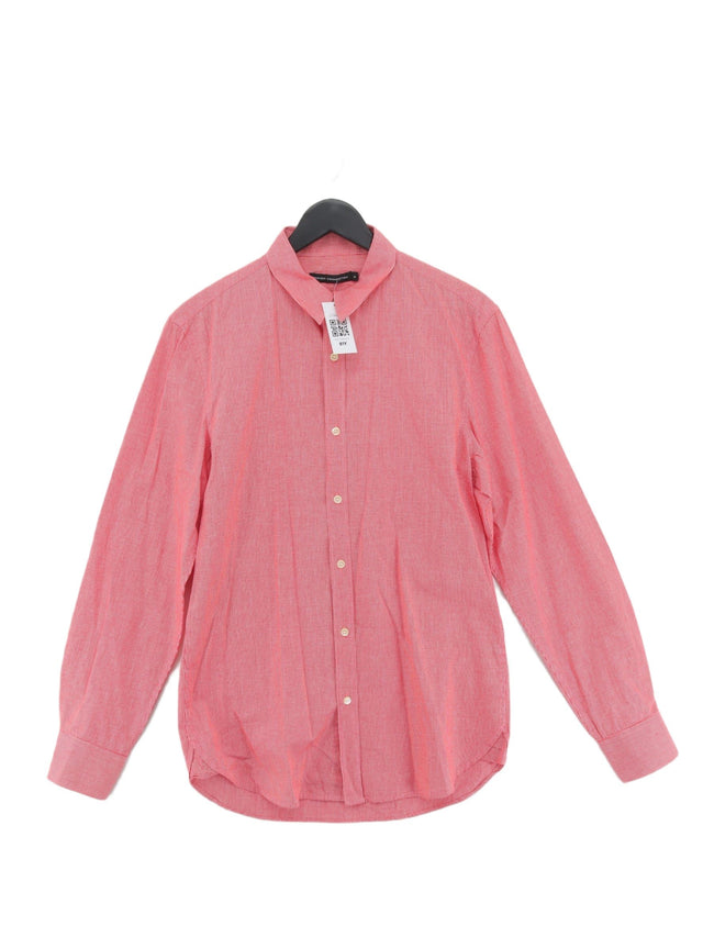 French Connection Men's Shirt S Red 100% Cotton