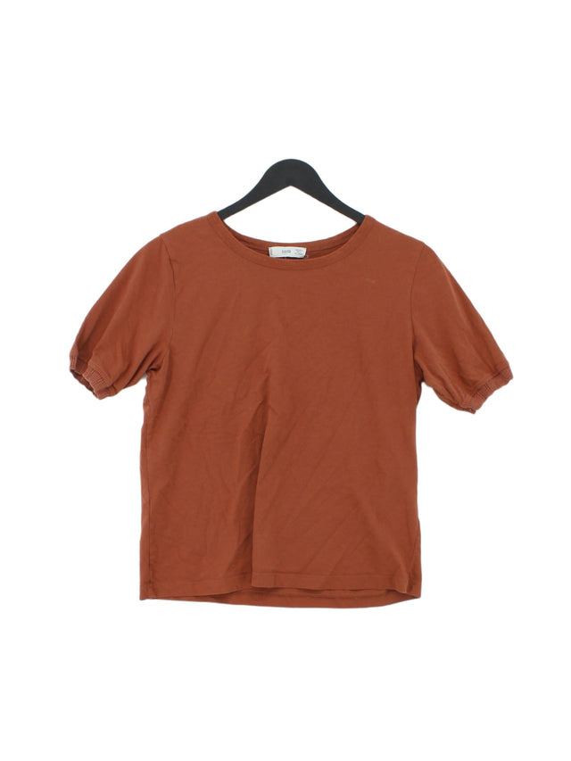 MNG Men's T-Shirt M Brown 100% Cotton