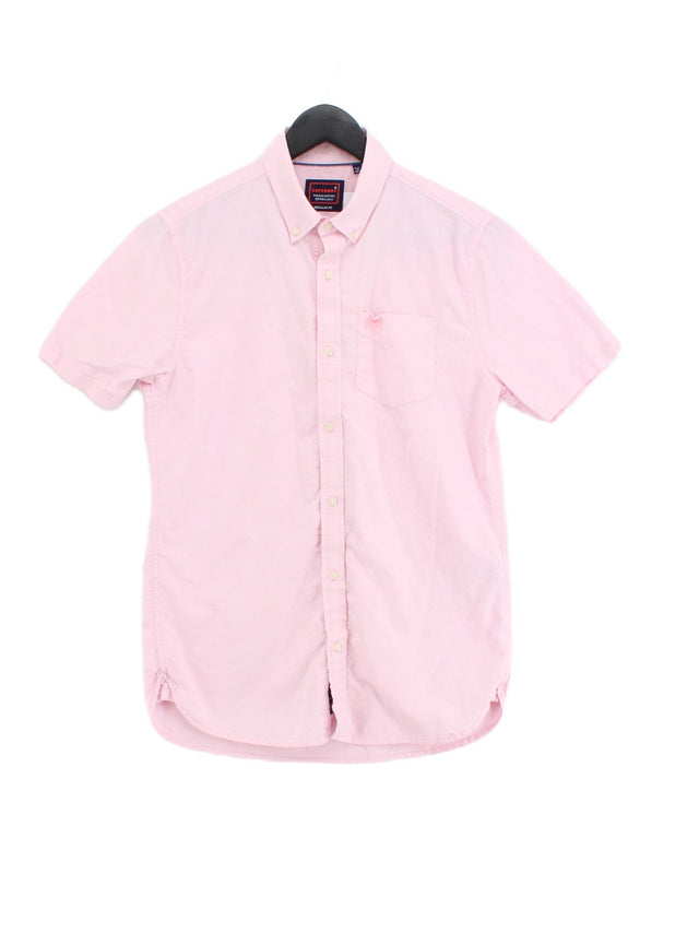 Superdry Men's Shirt S Pink 100% Cotton