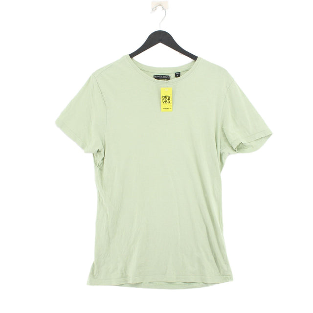 Brave Soul Men's T-Shirt M Green 100% Cotton
