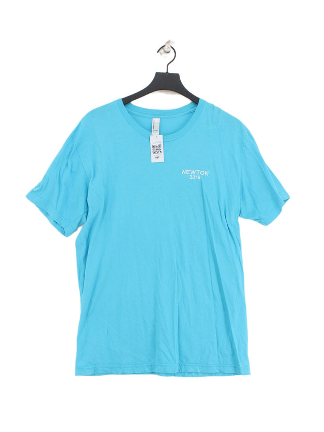 American Apparel Men's T-Shirt L Blue 100% Cotton