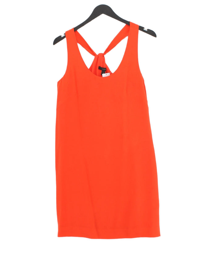 J. Crew Women's Mini Dress UK 4 Orange Silk with Polyester