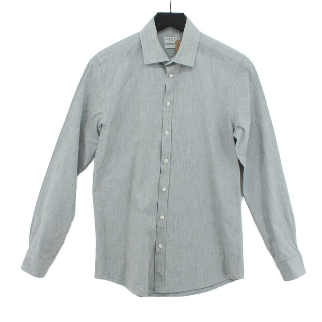 CURATED Men's Shirt Collar: 15 in Grey 100% Cotton