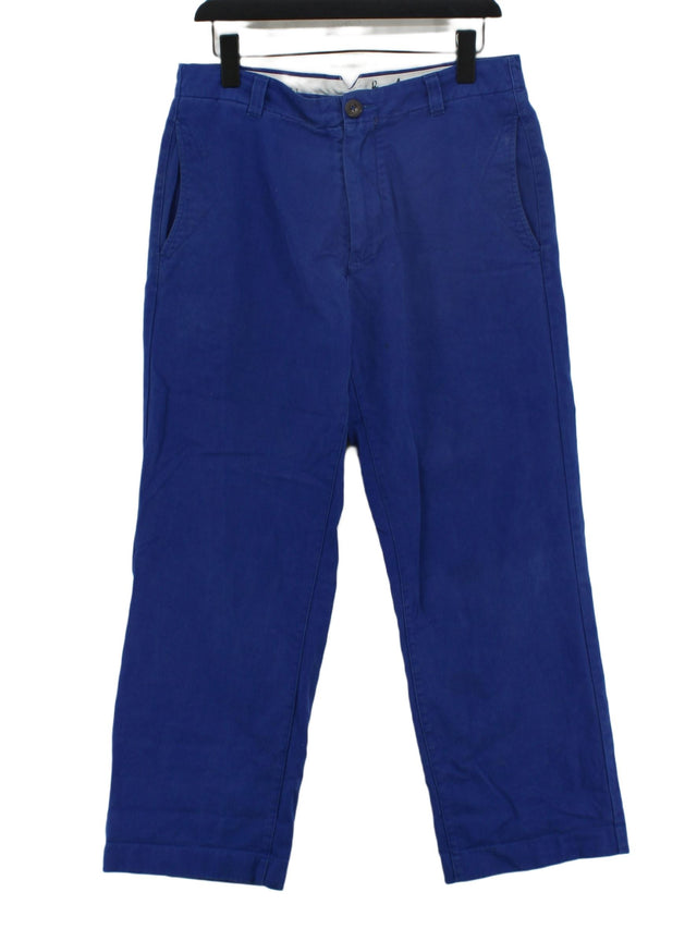 Boden Men's Trousers W 32 in Blue 100% Cotton