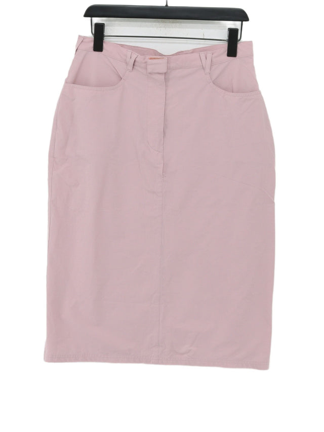 Tog24 Women's Midi Skirt L Pink Nylon with Spandex