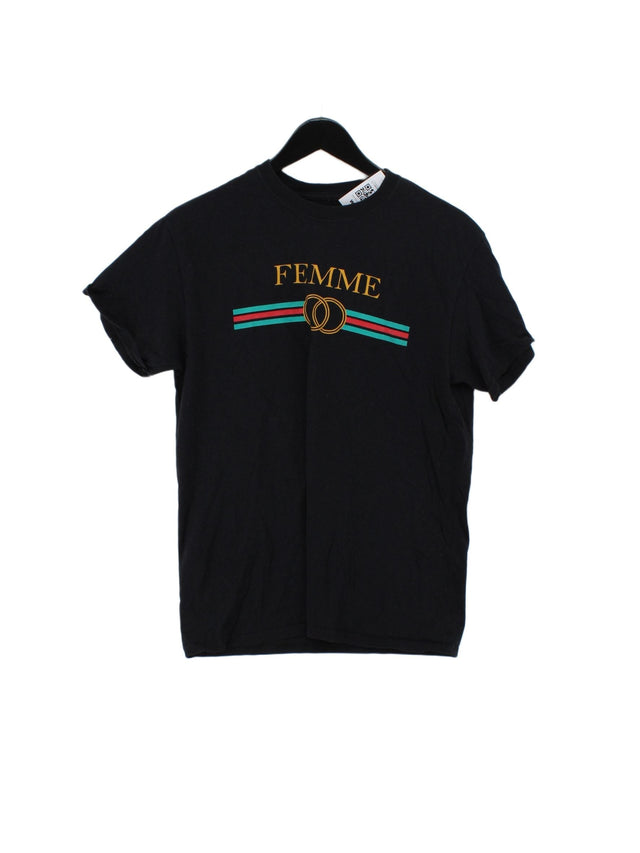 Missy Empire Women's T-Shirt UK 10 Black 100% Cotton