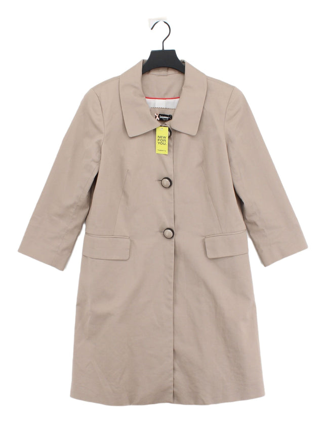 Sinéquanone Women's Coat UK 12 Tan Cotton with Elastane, Polyester