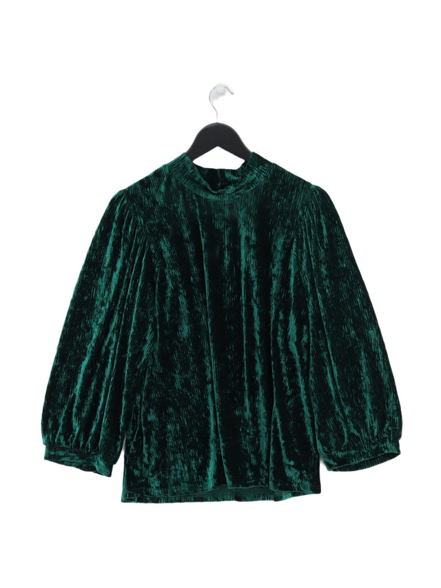 Oliver Bonas Women's Top UK 18 Green Polyester with Elastane
