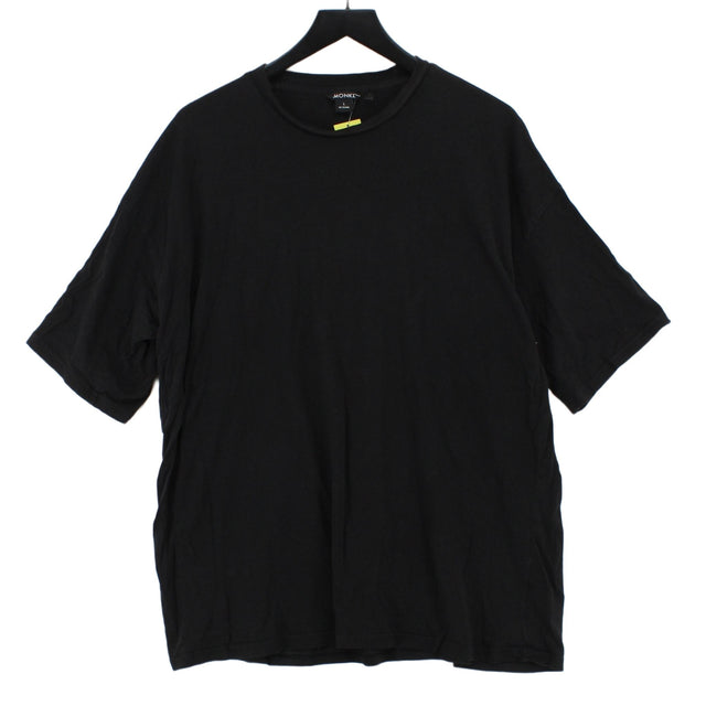 Monki Men's T-Shirt L Black 100% Cotton