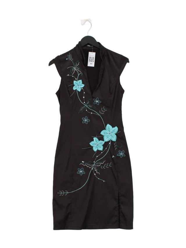 Jane Norman Women's Midi Dress UK 10 Black Polyester with Elastane
