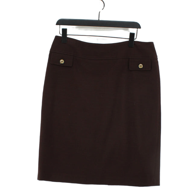 Linea Women's Midi Skirt UK 14 Brown Acrylic with Polyester