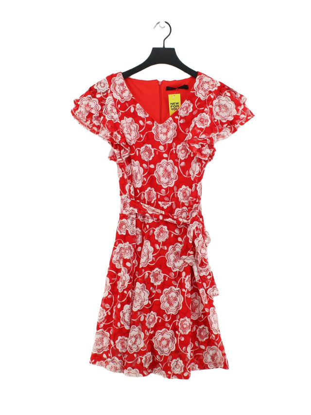 Tenki Women's Midi Dress UK 8 Red Polyamide with Elastane