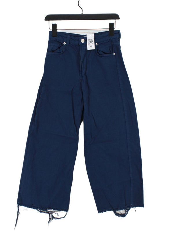 Zara Women's Jeans UK 8 Blue 100% Cotton