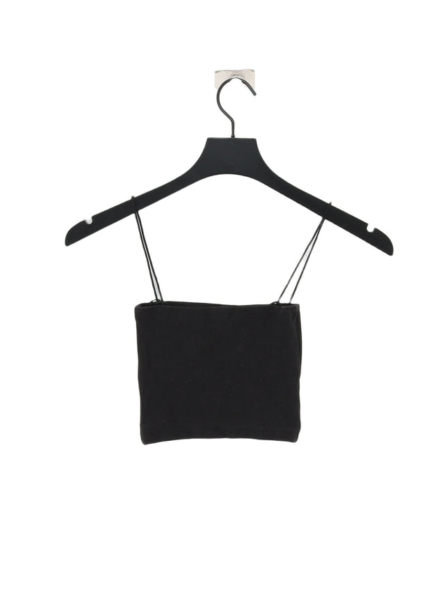 Zara Women's Top S Black Cotton with Elastane