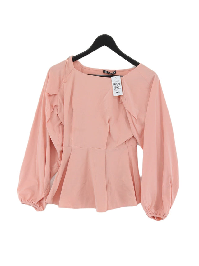 Zara Women's Top S Pink 100% Polyester