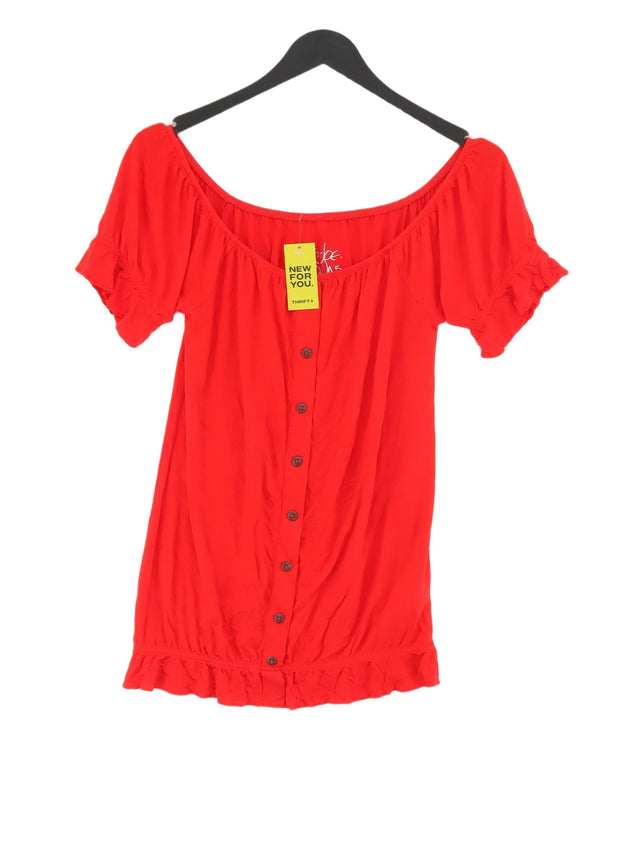 Joe Browns Women's Top UK 8 Red Viscose with Elastane