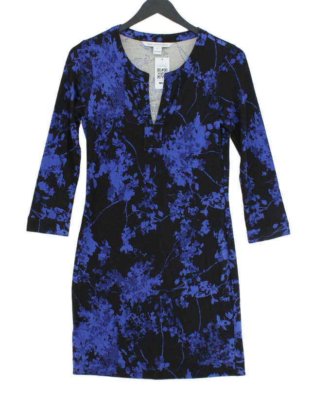 Diane Von Furstenberg Women's Midi Dress UK 4 Black 100% Silk