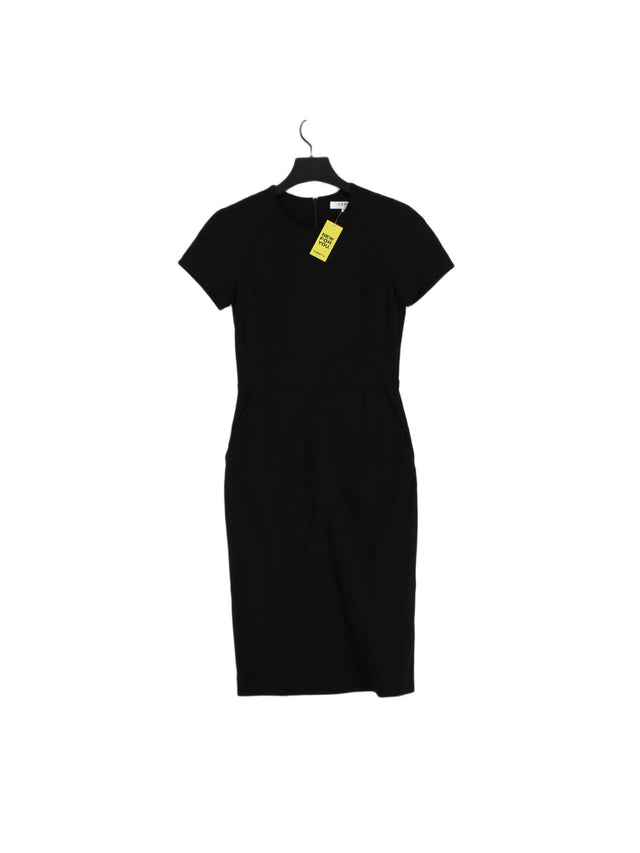 L.K. Bennett Women's Midi Dress UK 6 Black Viscose with Elastane, Polyamide