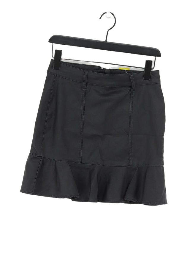 Quiz Women's Mini Skirt UK 12 Black Viscose with Elastane, Polyester