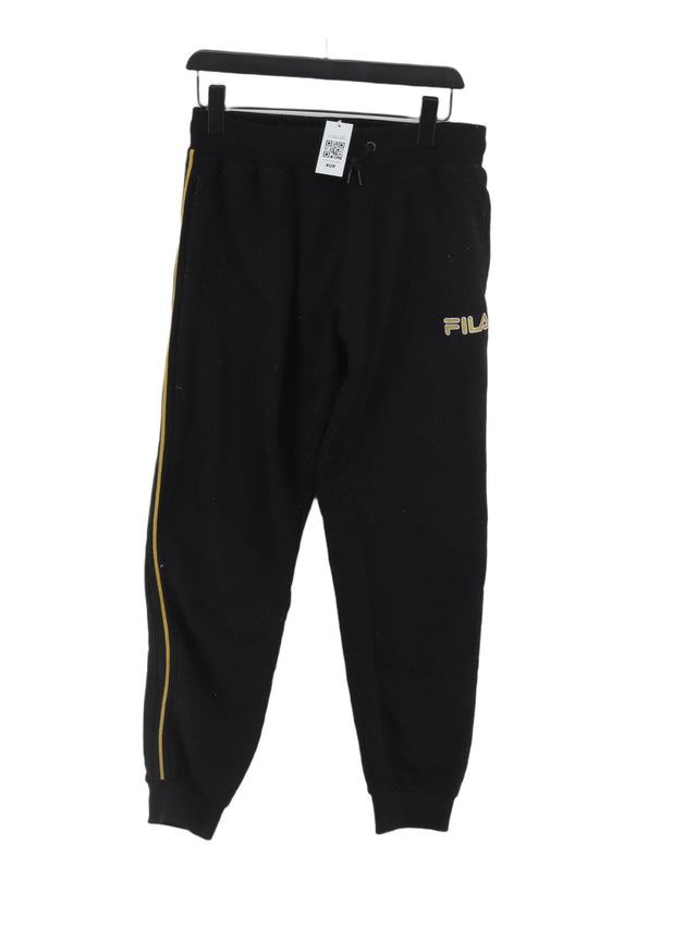 Fila Men's Sports Bottoms S Black Cotton with Polyester
