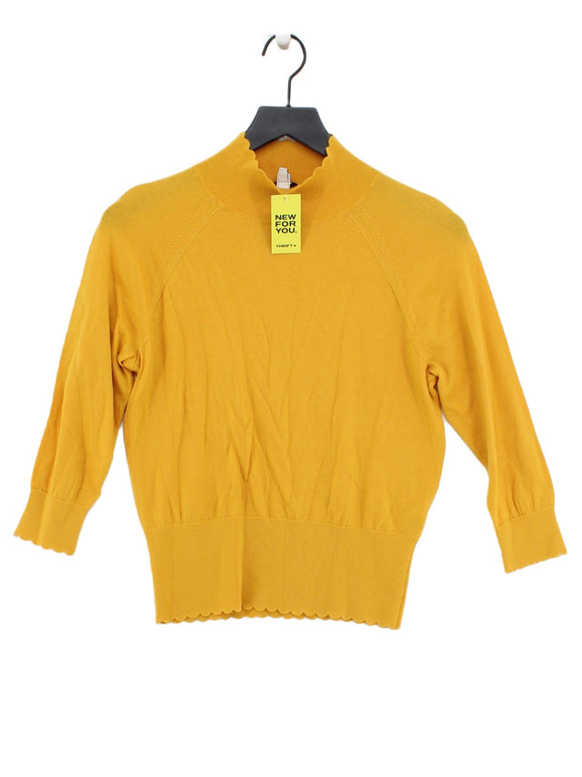 Monki Women's Top M Yellow 100% Wool