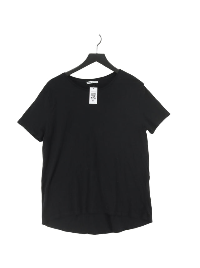 Zara Women's T-Shirt XXL Black 100% Cotton
