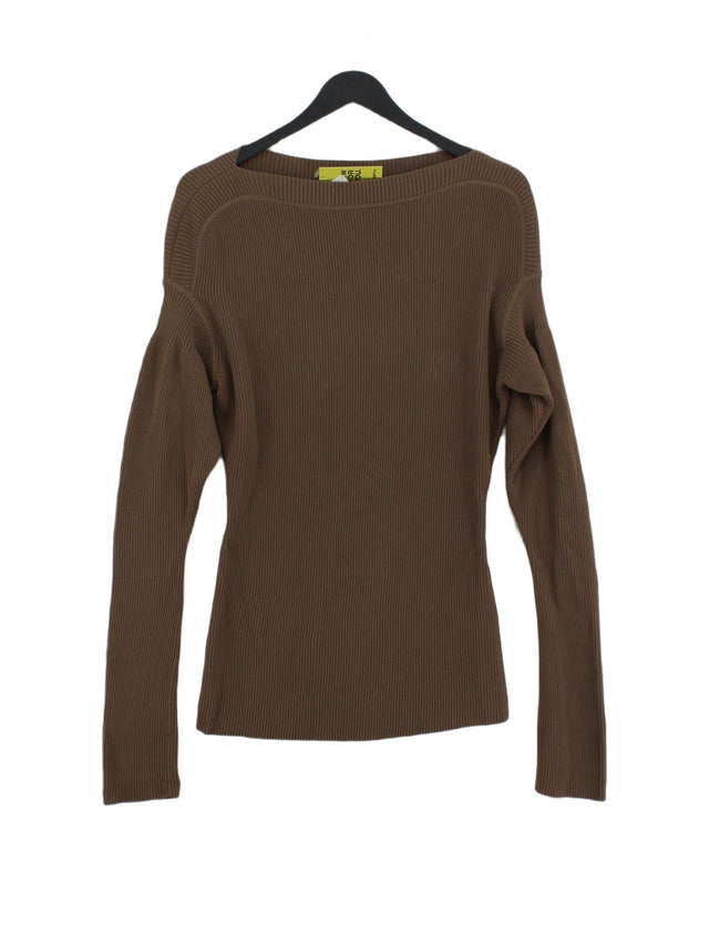 Arket Women's Jumper S Brown Viscose with Polyamide