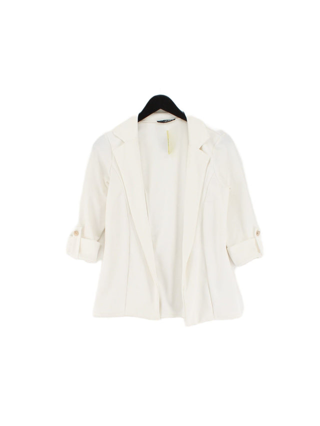 Quiz Women's Cardigan UK 6 White Polyester with Elastane