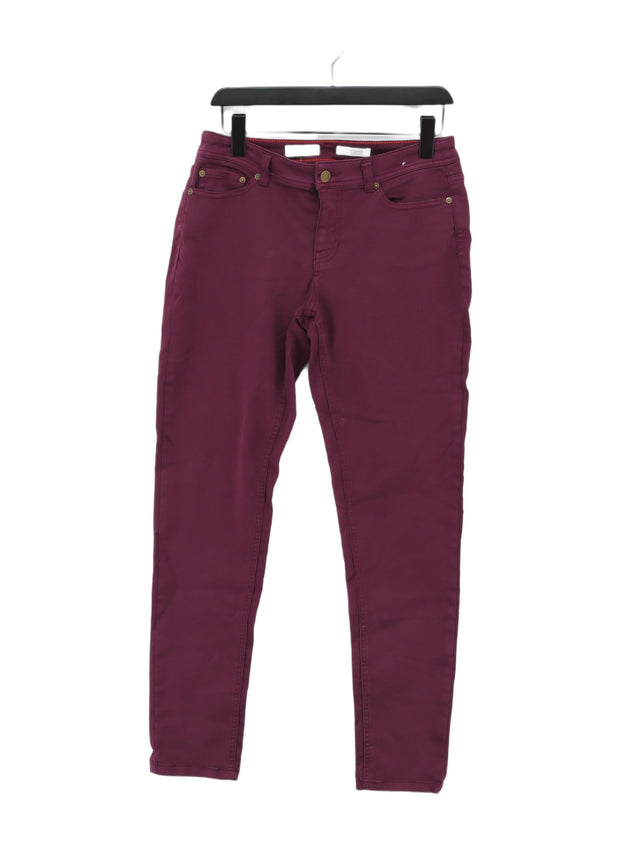 Joules Women's Jeans UK 12 Purple Cotton with Elastane, Polyester