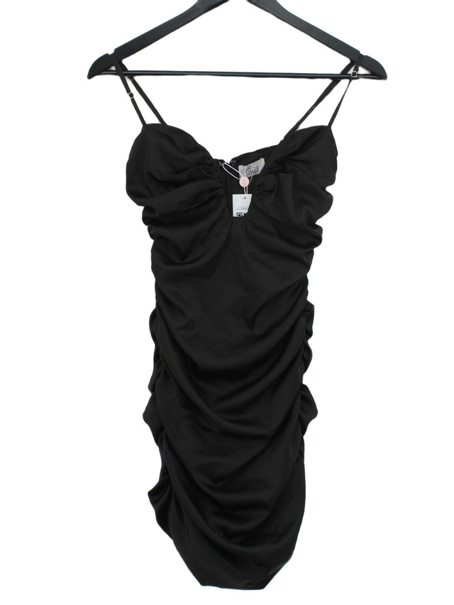 Oh Polly Women's Mini Dress UK 6 Black Polyester with Elastane