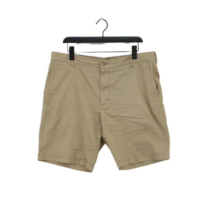 Izod Men's Shorts W 36 in Tan Cotton with Elastane