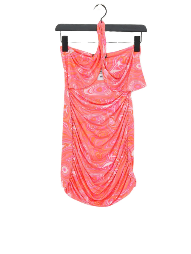 Missy Empire Women's Mini Dress UK 8 Pink Polyester with Elastane