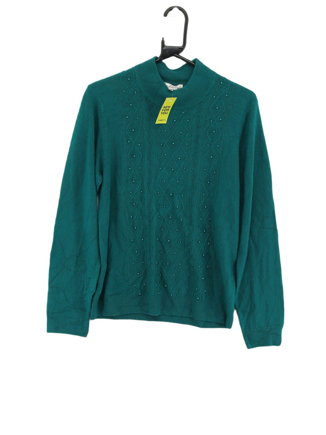 Vintage Tradition Women's Jumper M Green 100% Acrylic