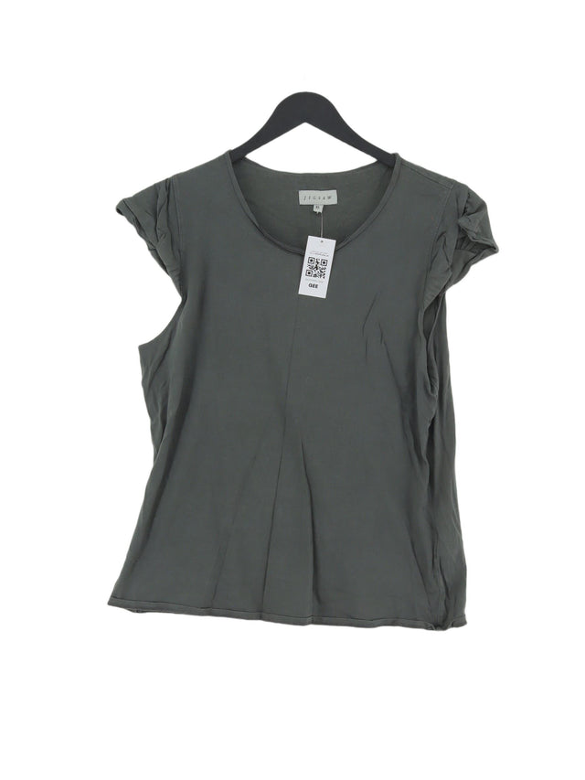Jigsaw Women's T-Shirt XL Grey 100% Cotton