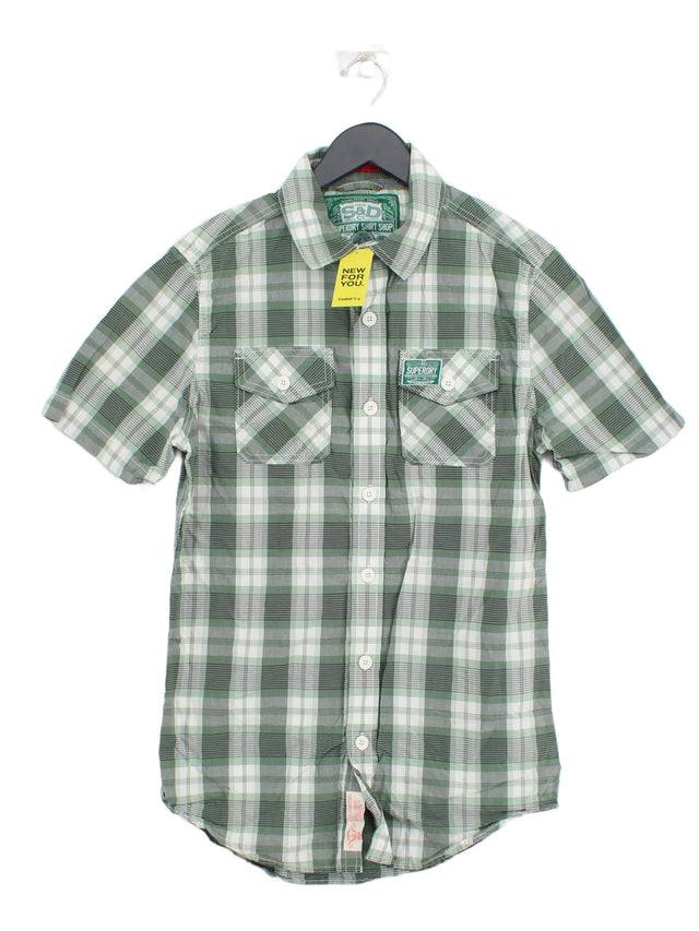 Superdry Men's Shirt S Green 100% Cotton