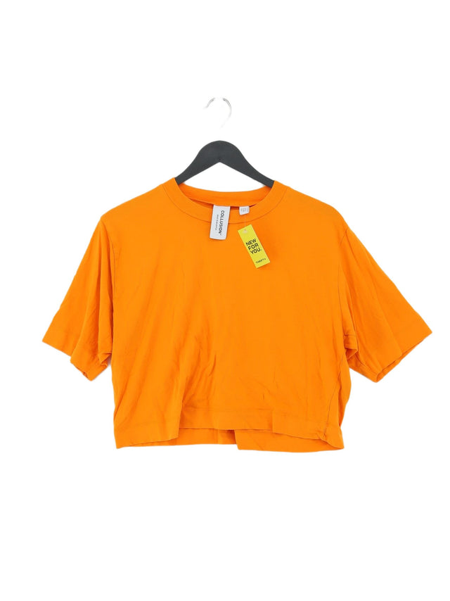 Collusion Women's Top UK 12 Orange 100% Other