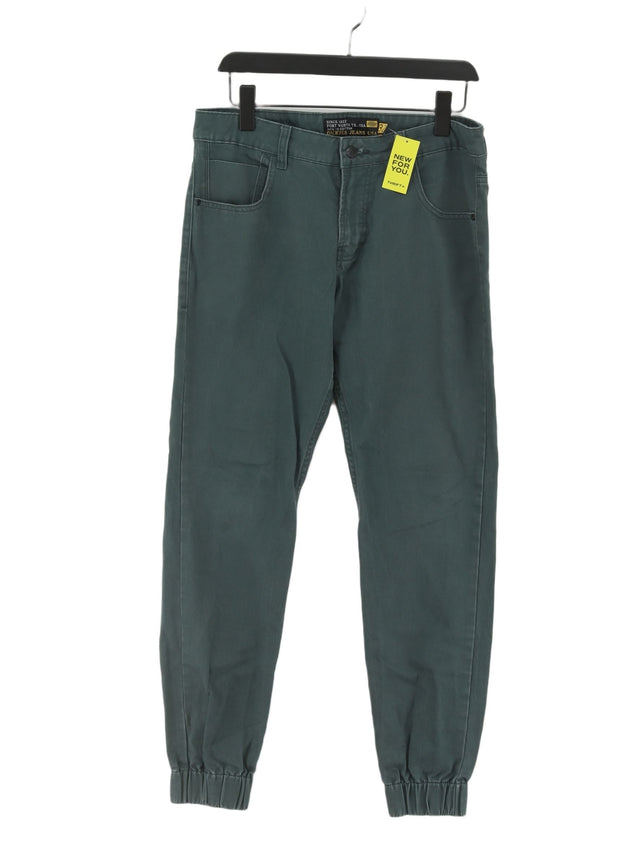 Dickies Men's Suit Trousers W 32 in Green 100% Cotton