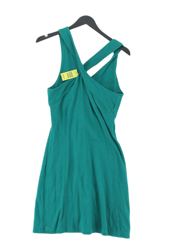 Lacoste Women's Midi Dress UK 12 Green Cotton with Elastane