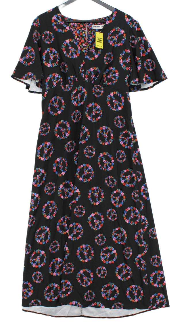 Twisted Wunder Women's Maxi Dress UK 18 Black 100% Polyester