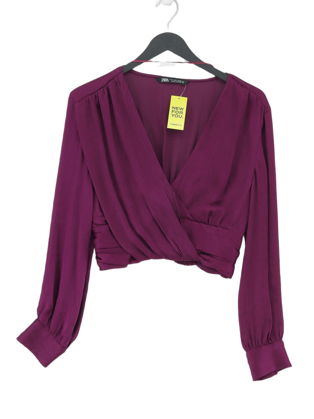 Zara Women's Shirt S Purple 100% Polyester