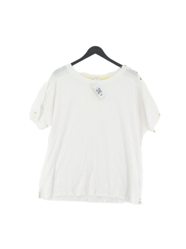 White Stuff Women's T-Shirt UK 20 White 100% Cotton