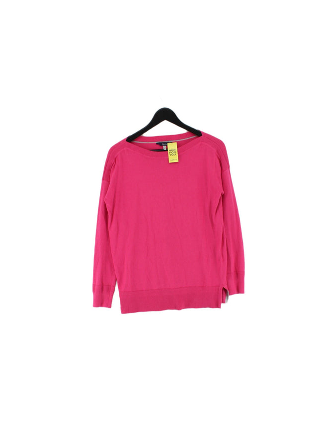 Joules Women's Jumper UK 8 Pink Viscose with Cotton, Polyester