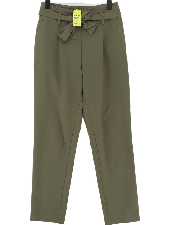 Pieces Women's Suit Trousers M Green Polyester with Elastane, Viscose