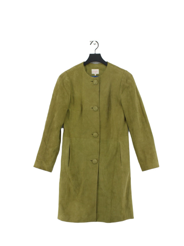 Whistles Women's Coat S Green 100% Suede